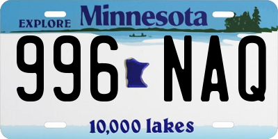 MN license plate 996NAQ
