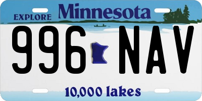 MN license plate 996NAV