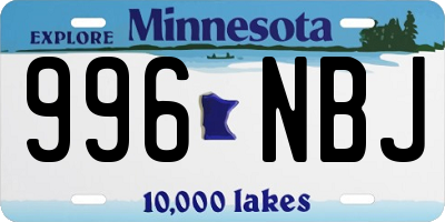 MN license plate 996NBJ