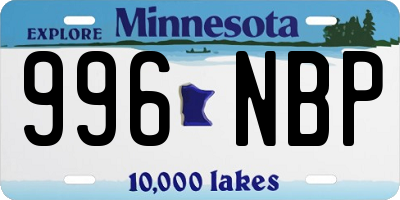 MN license plate 996NBP