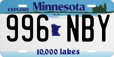MN license plate 996NBY