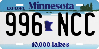MN license plate 996NCC