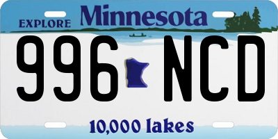 MN license plate 996NCD