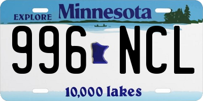 MN license plate 996NCL