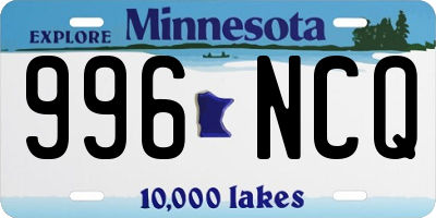MN license plate 996NCQ