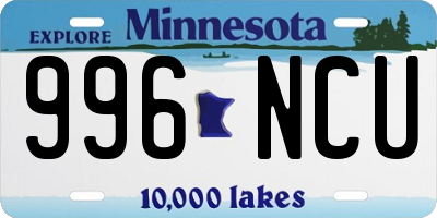 MN license plate 996NCU