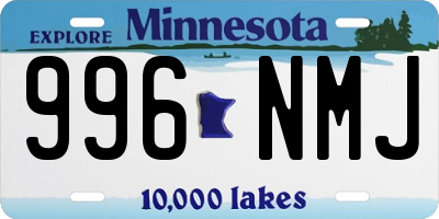 MN license plate 996NMJ