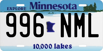MN license plate 996NML