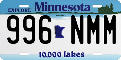 MN license plate 996NMM