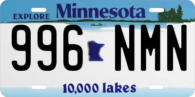 MN license plate 996NMN