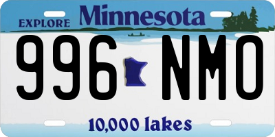 MN license plate 996NMO