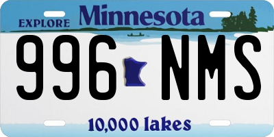 MN license plate 996NMS