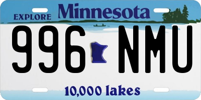 MN license plate 996NMU