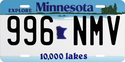 MN license plate 996NMV
