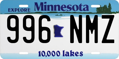 MN license plate 996NMZ