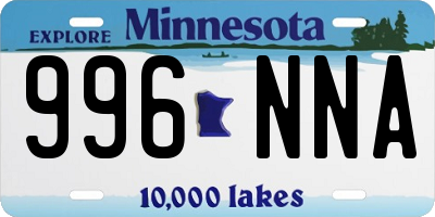 MN license plate 996NNA