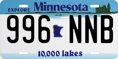 MN license plate 996NNB