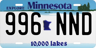 MN license plate 996NND