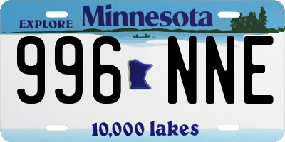 MN license plate 996NNE