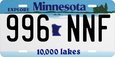 MN license plate 996NNF