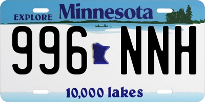 MN license plate 996NNH