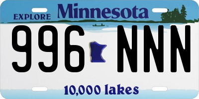 MN license plate 996NNN