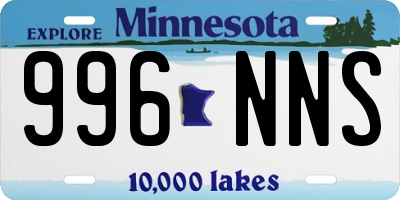 MN license plate 996NNS