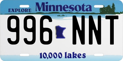 MN license plate 996NNT