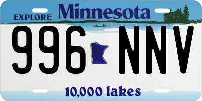 MN license plate 996NNV