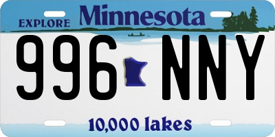 MN license plate 996NNY