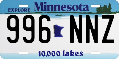 MN license plate 996NNZ