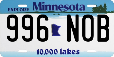 MN license plate 996NOB