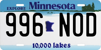 MN license plate 996NOD