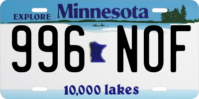 MN license plate 996NOF