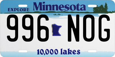 MN license plate 996NOG