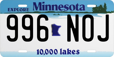 MN license plate 996NOJ
