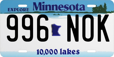MN license plate 996NOK