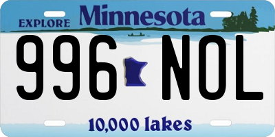 MN license plate 996NOL