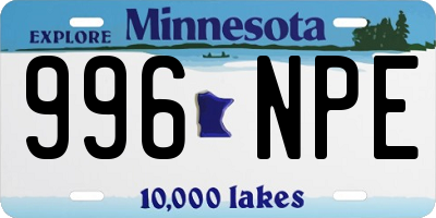 MN license plate 996NPE