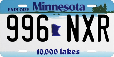 MN license plate 996NXR