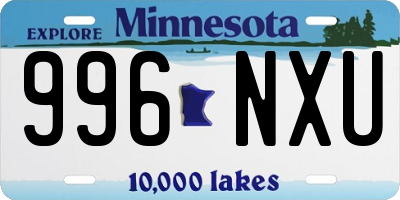 MN license plate 996NXU