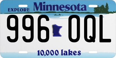 MN license plate 996OQL