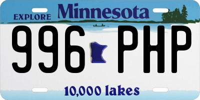 MN license plate 996PHP