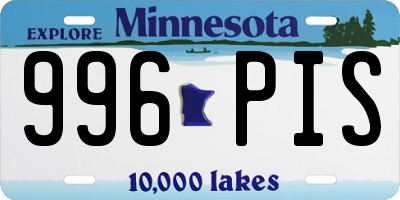 MN license plate 996PIS
