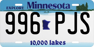 MN license plate 996PJS