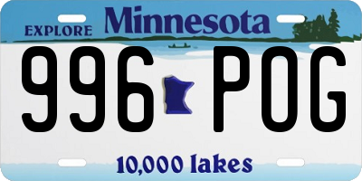 MN license plate 996POG