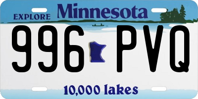 MN license plate 996PVQ