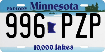 MN license plate 996PZP