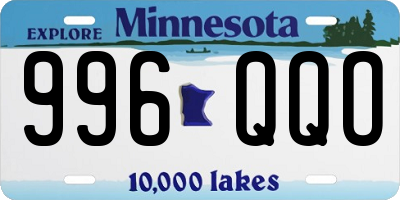 MN license plate 996QQO