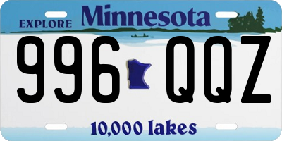 MN license plate 996QQZ